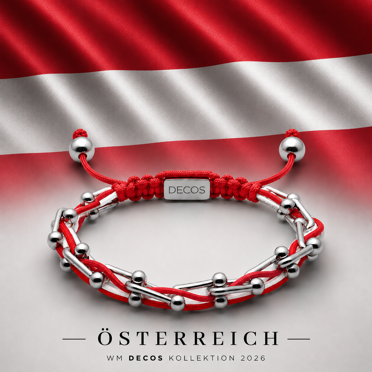 DECOS World Cup Edition Wales Bracelet Handmade in Vienna
